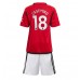 Tanie Strój piłkarski Manchester United Casemiro #18 Koszulka Podstawowej dla dziecięce 2023-24 Krótkie Rękawy (+ szorty)